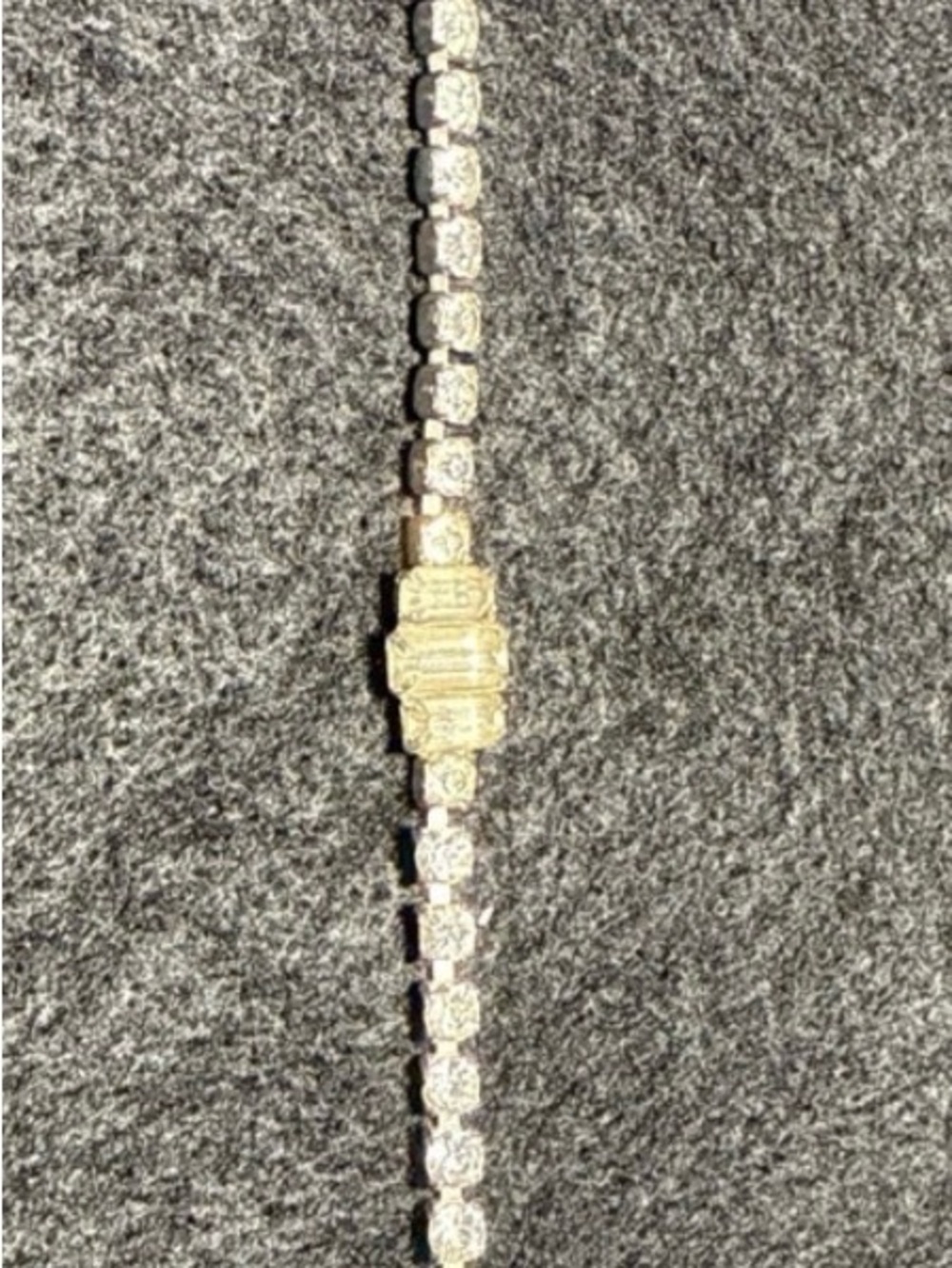 Vintage Kramer Signed Clear Rhinestone Tennis Bracelet Silver Tone